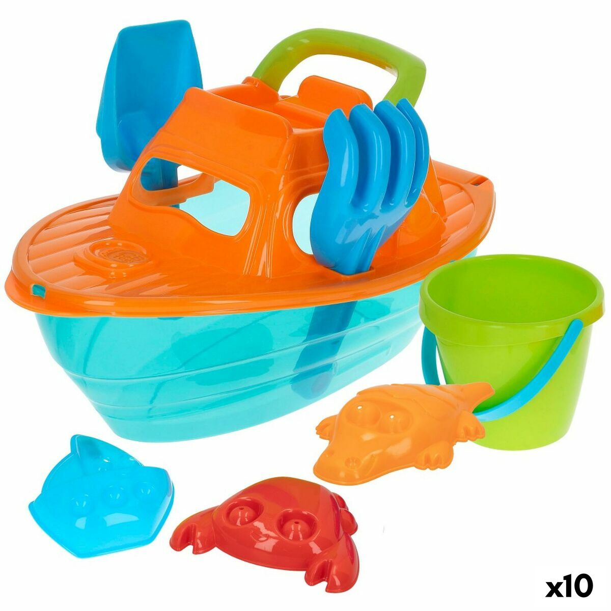 Strandleksaker set Colorbaby polypropen (10 antal) - 3