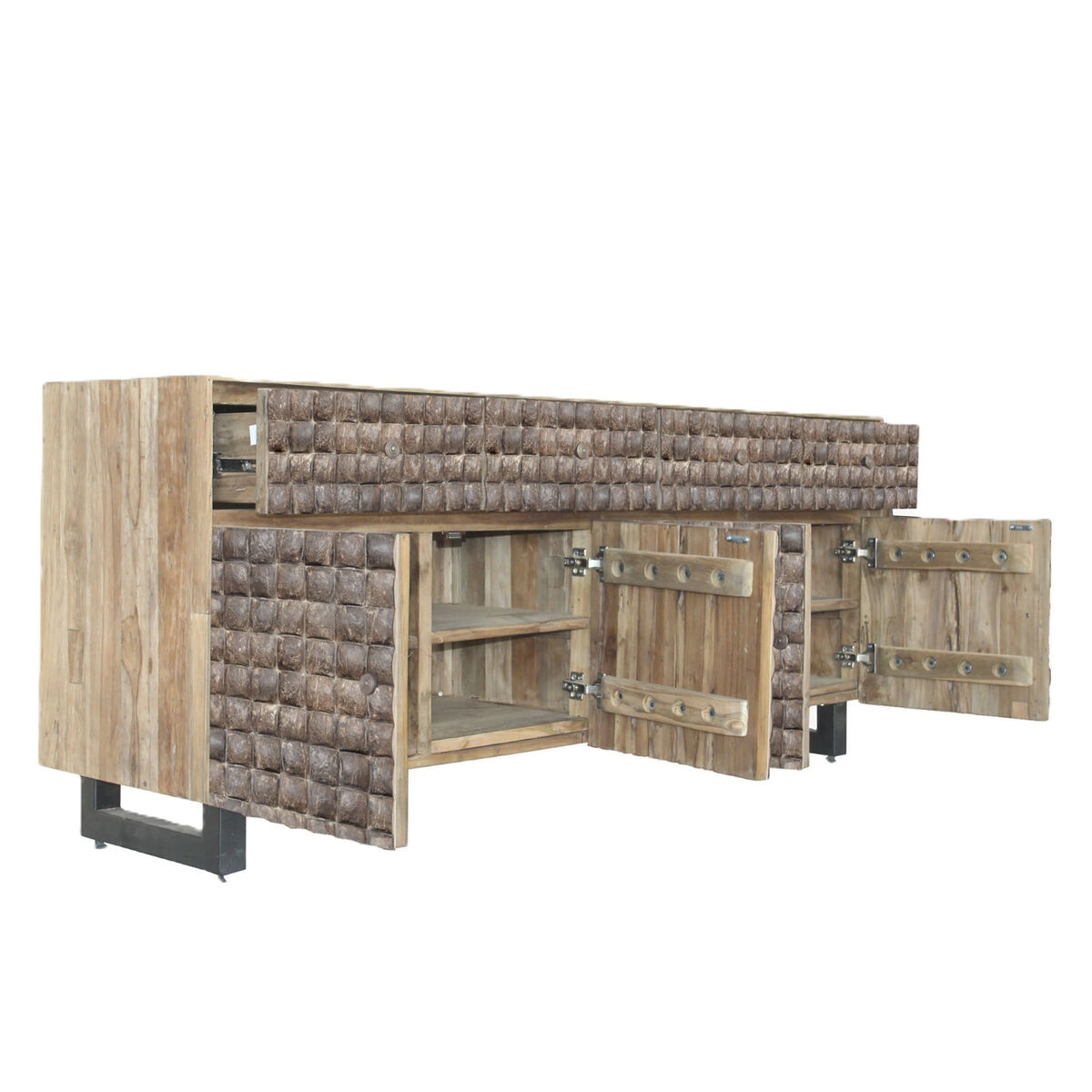 Skänk Home ESPRIT teakträ Kokosfiber 200 X 45 X 80 cm - 2