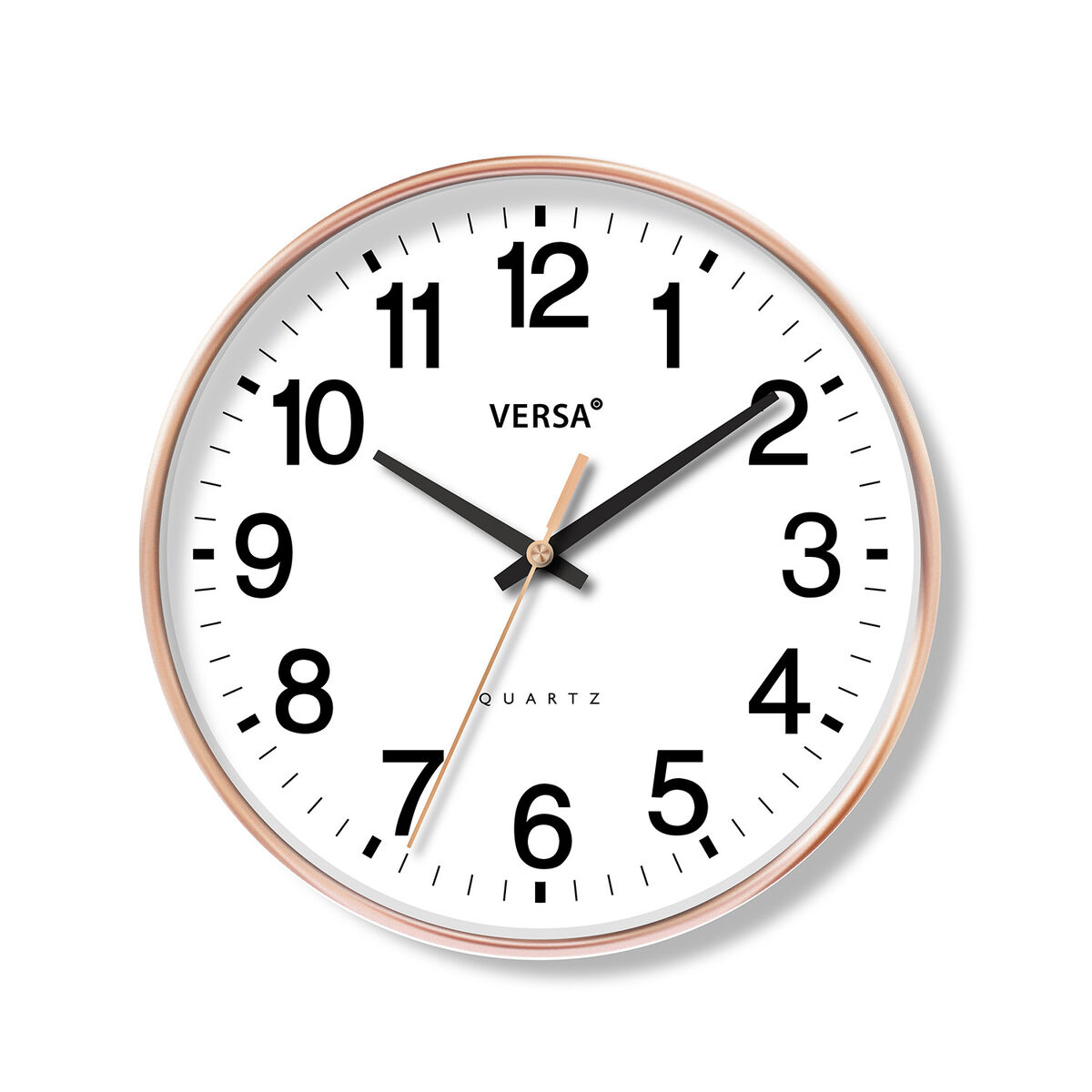 Väggklocka Versa Vit Plast 4,3 x 30 x 30 cm