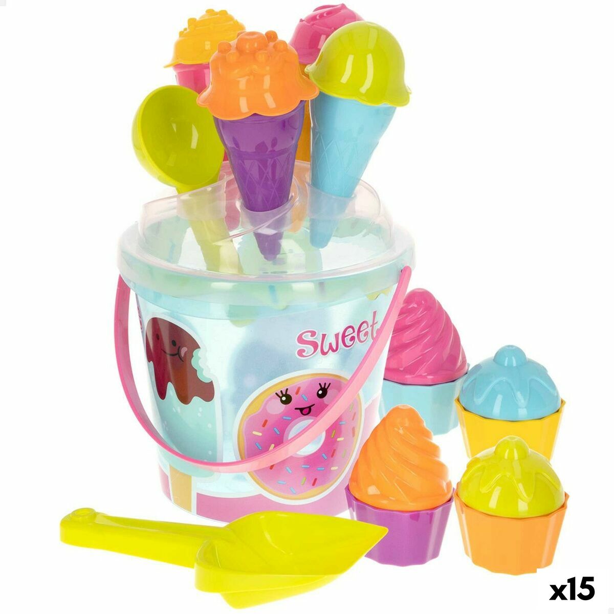 Strandleksaker set Colorbaby polypropen (15 antal) - 7