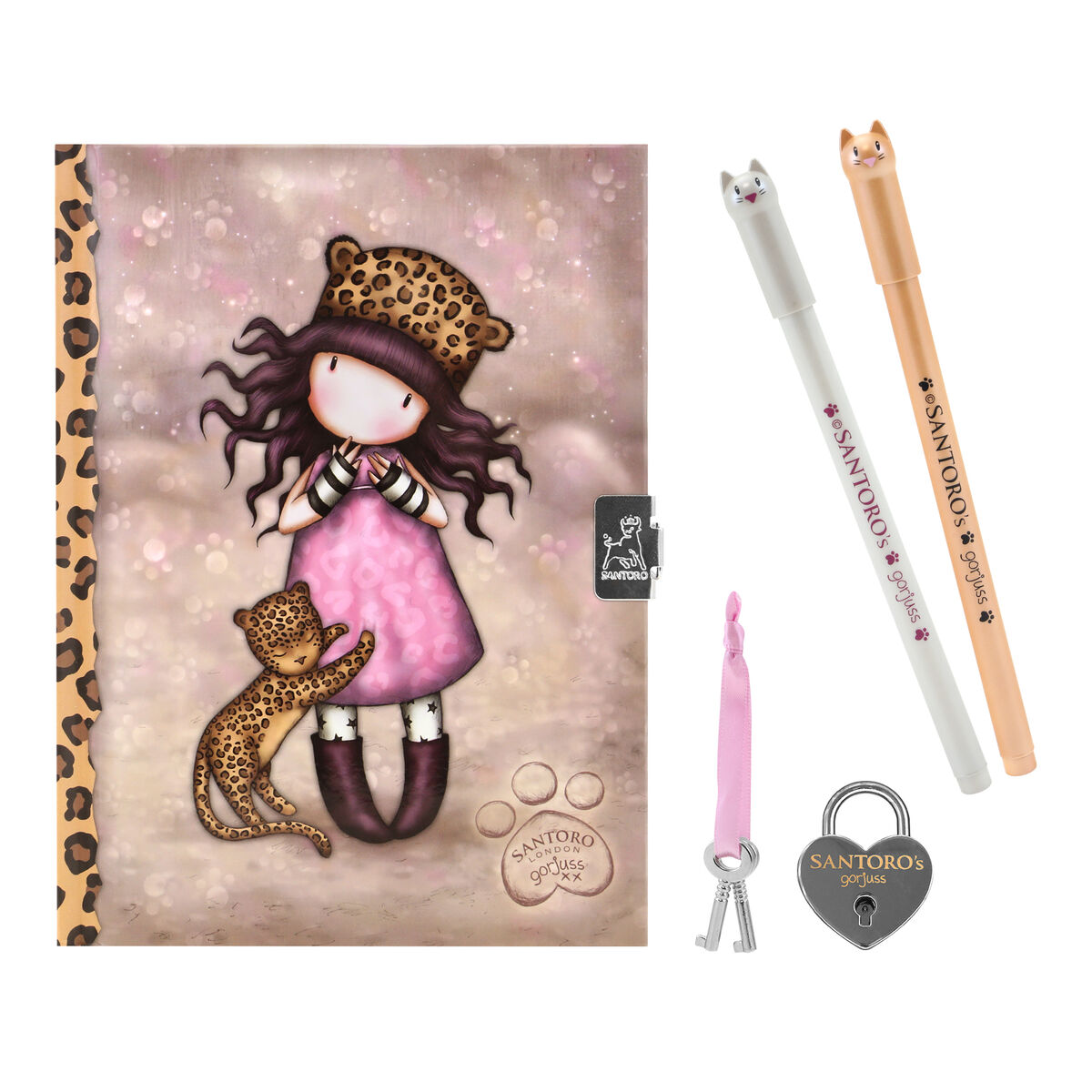 Agenda med tillbehör Gorjuss Purrrrrfect love Leopard 25 x 25 x 2.8 cm - 5