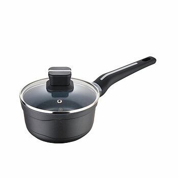 Kastrull med lock San Ignacio Bistro SG6424 Svart matt gjuta aluminium 1,3 L