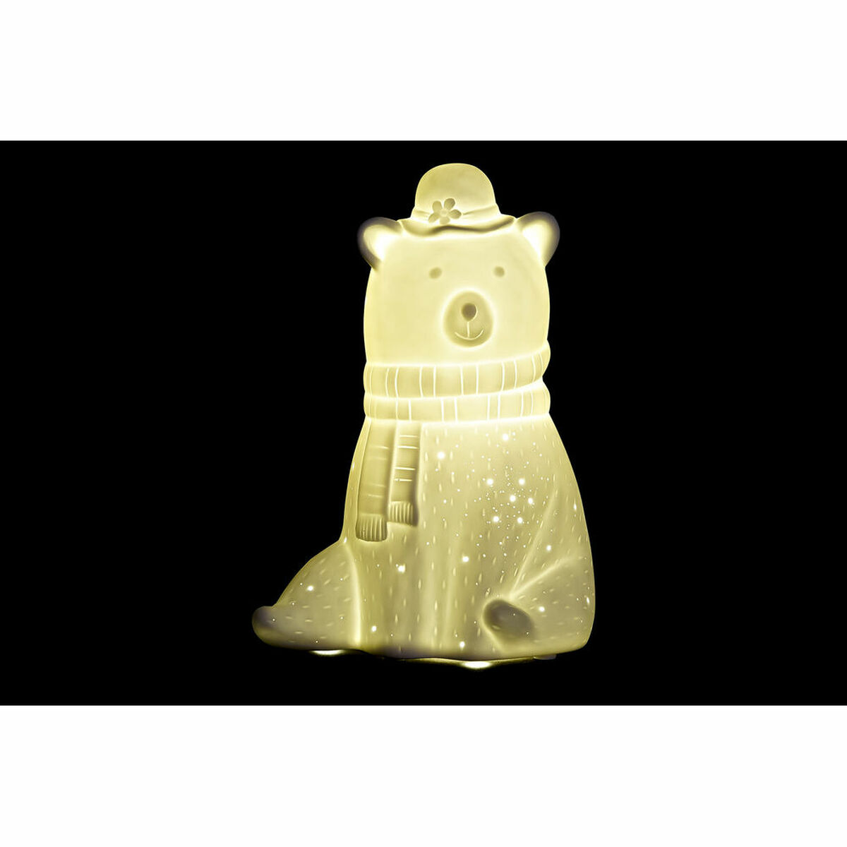Bordslampa DKD Home Decor 17 x 12 x 23 cm Porslin Vit 220 V 25 W - 7