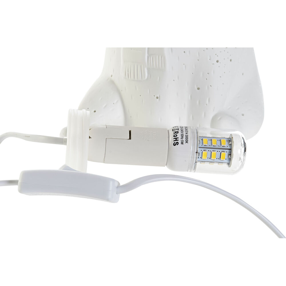 Bordslampa DKD Home Decor 17 x 12 x 23 cm Porslin Vit 220 V 25 W - 3