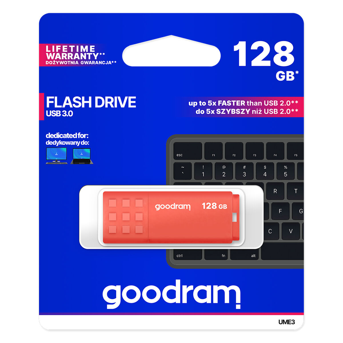 USB-minne GoodRam UME3 Orange 128 GB - 6