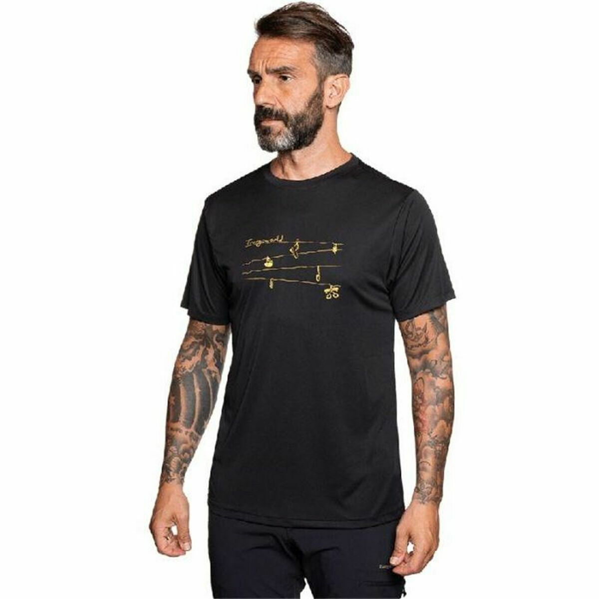 T-shirt med kortärm Herr Trangoworld Loiba Svart - 2