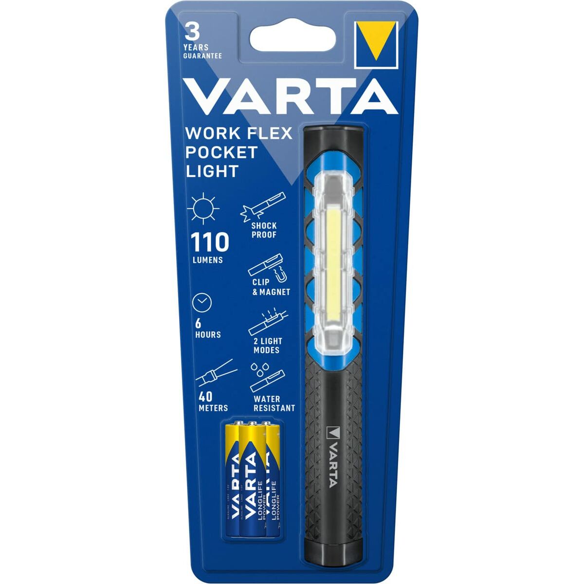 Ficklampa Varta Work Flex Pocket Light 1,5 W 110 Lm - 2