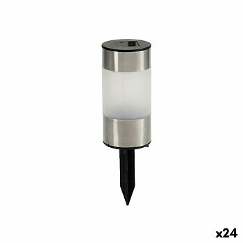 Solcellslampa Ibergarden Vit Svart Transparent 6,3 x 21,5 x 6,3 cm Markör (24 antal)