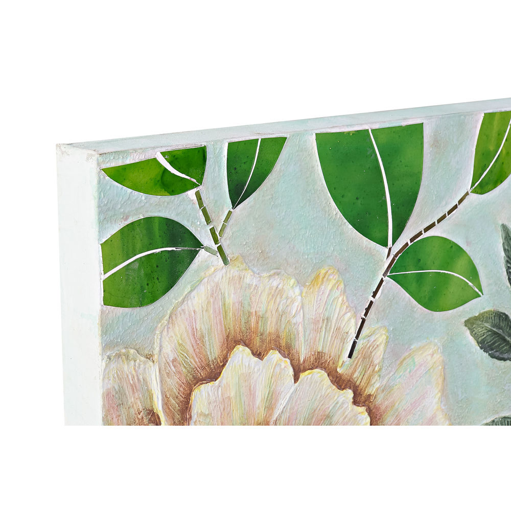 Kanvas DKD Home Decor Multicolour Virágok 80 x 4 x 120 cm (1 antal) - 3