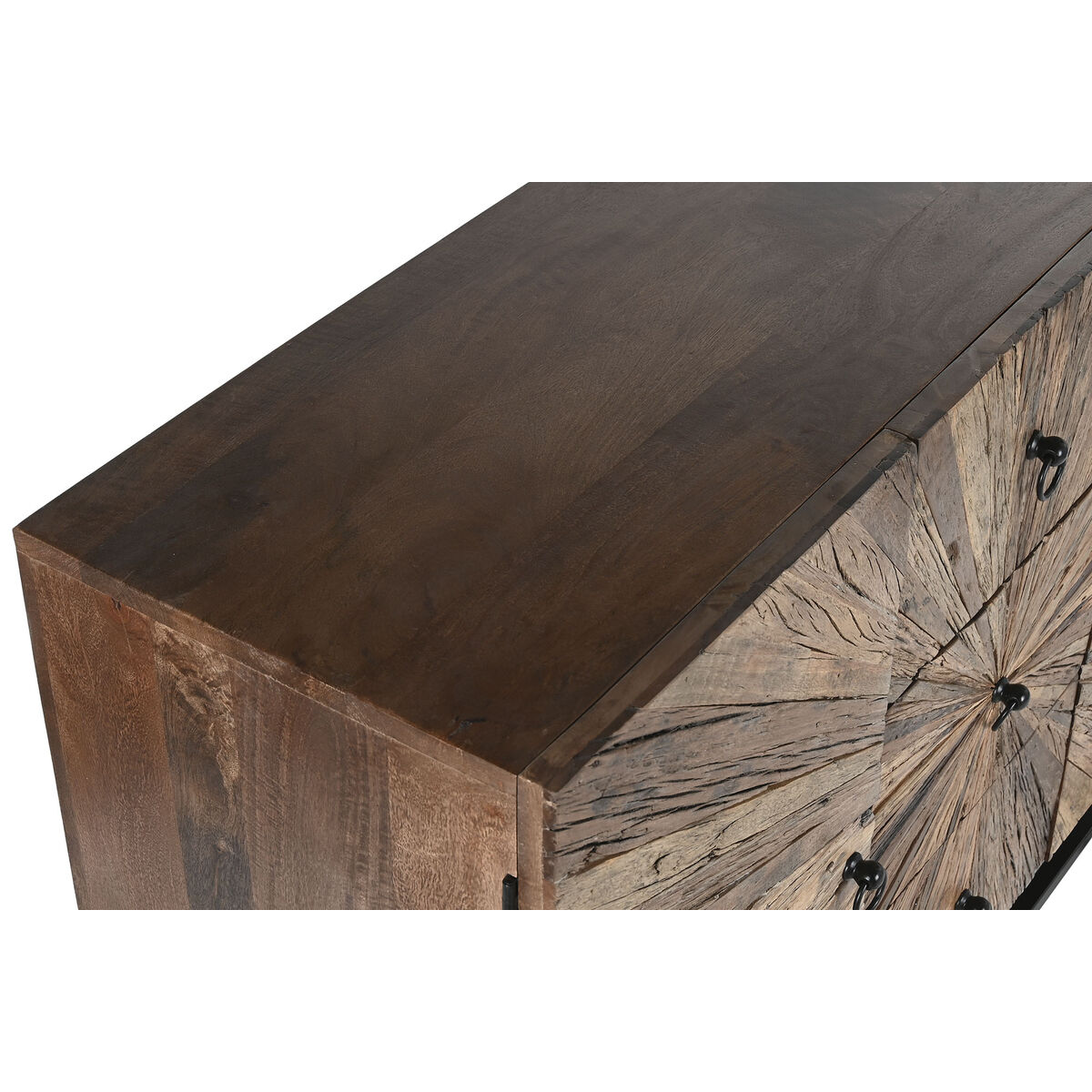 Skänk Home ESPRIT Svart Naturell Återvunnet Trä 120 x 40 x 85 cm - 6