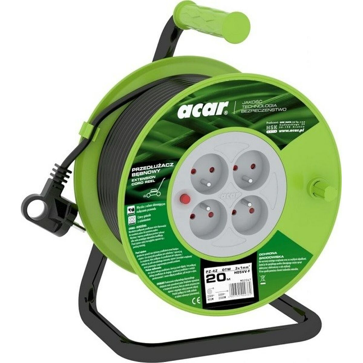Förlängningssladd Acar M02047 Svart 20 m