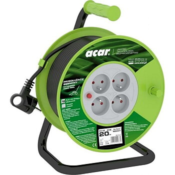 Förlängningssladd Acar M02047 Svart 20 m