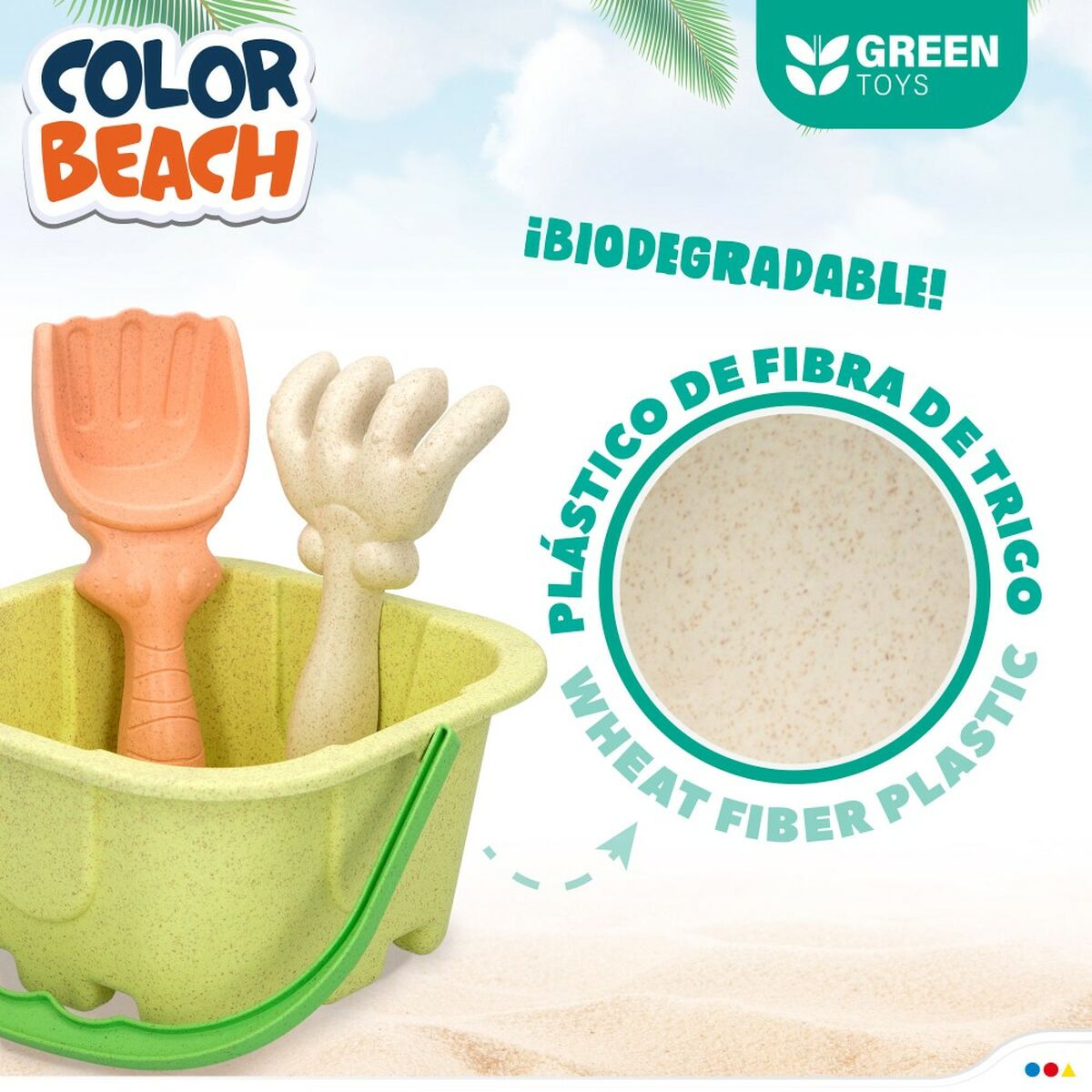 Strandleksaker set Colorbaby 19,5 x 10 x 19,5 cm (4 antal) - 3