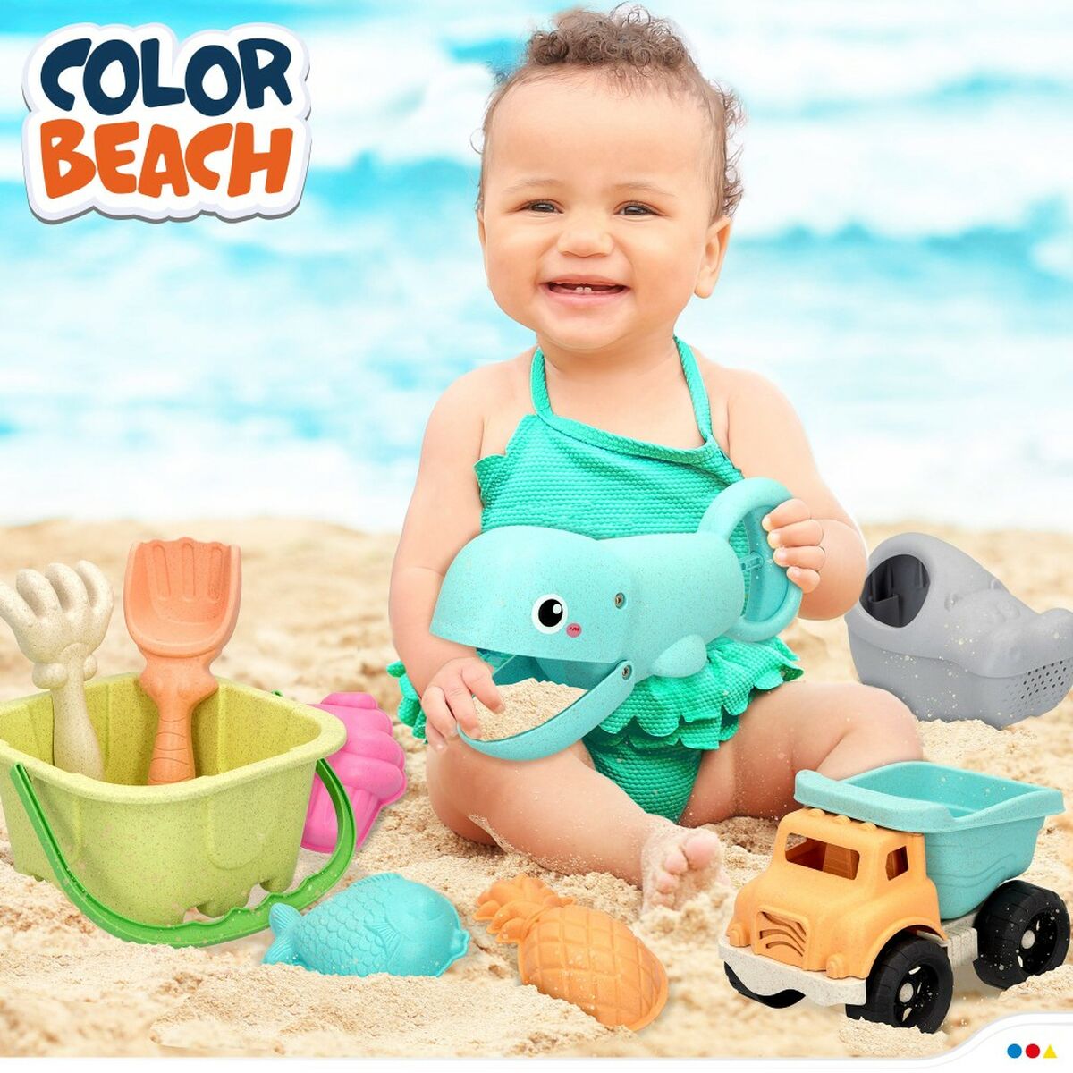 Strandleksaker set Colorbaby 19,5 x 10 x 19,5 cm (4 antal) - 4
