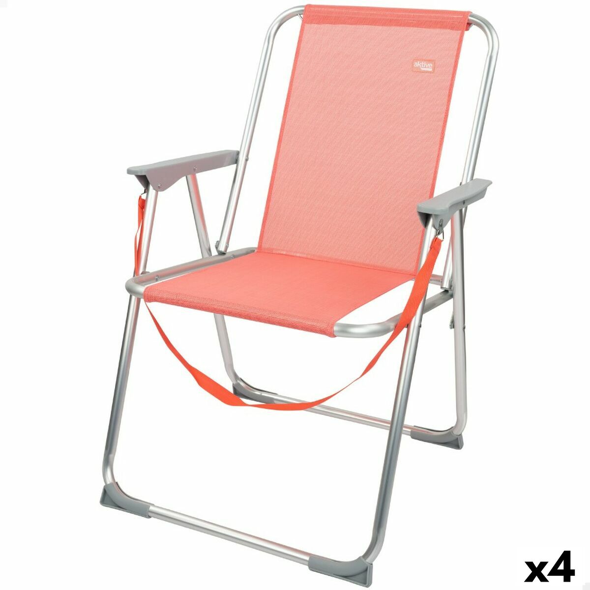 Hopfällbar Stol Aktive Flamingo Korall 44 x 76 x 45 cm (4 antal) - 6