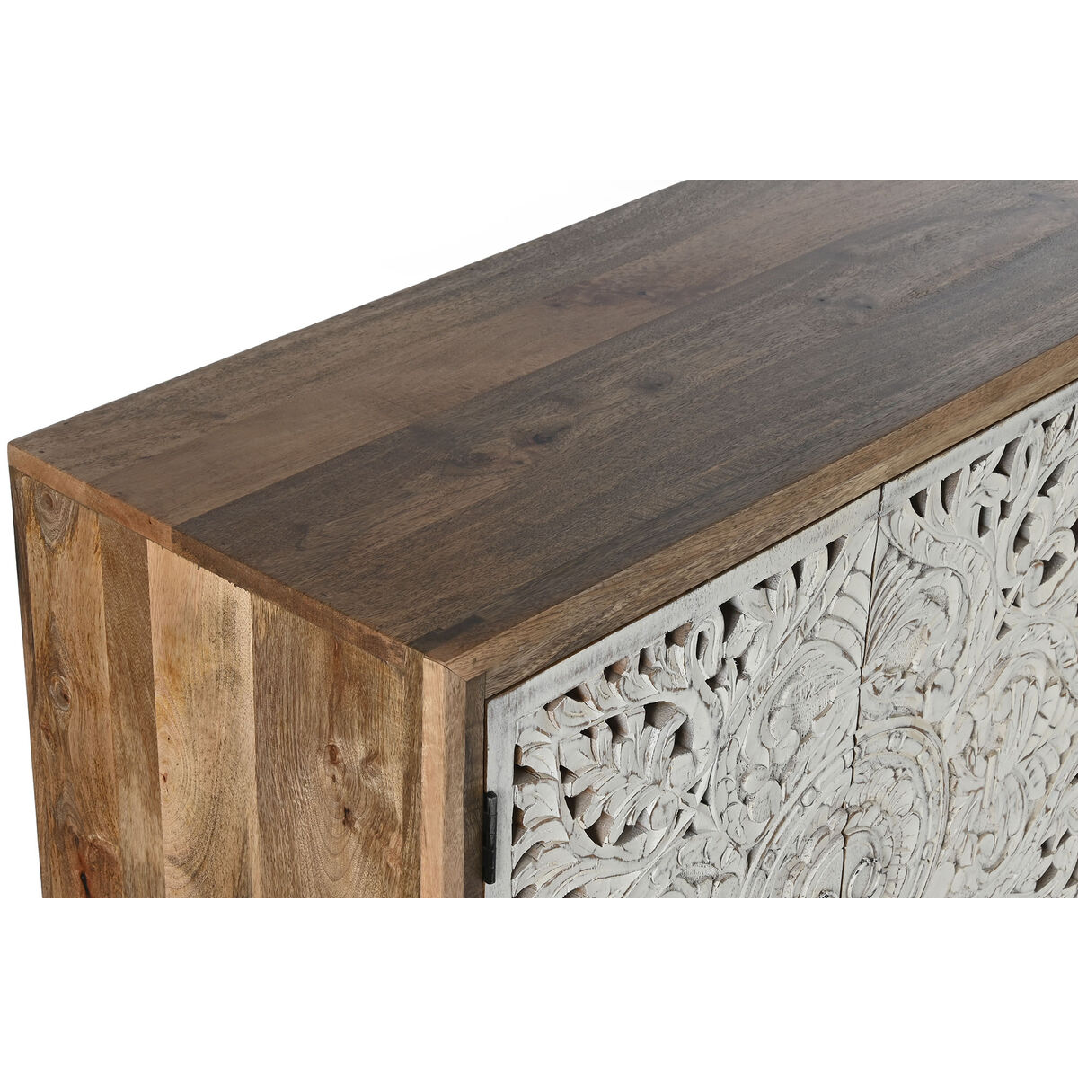 Skänk Home ESPRIT Vit Naturell Mangoträ 180 x 40 x 90 cm - 6