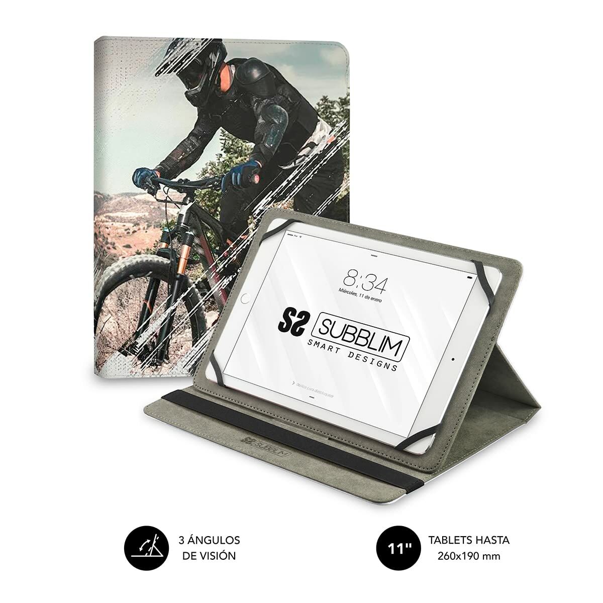 Fodral till Läsplatta Subblim Trendy Biker Multicolour 11" - 8