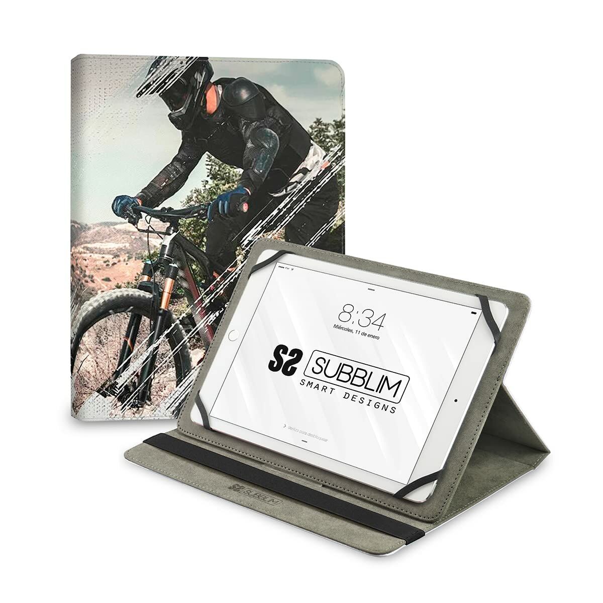 Fodral till Läsplatta Subblim Trendy Biker Multicolour 11" - 9