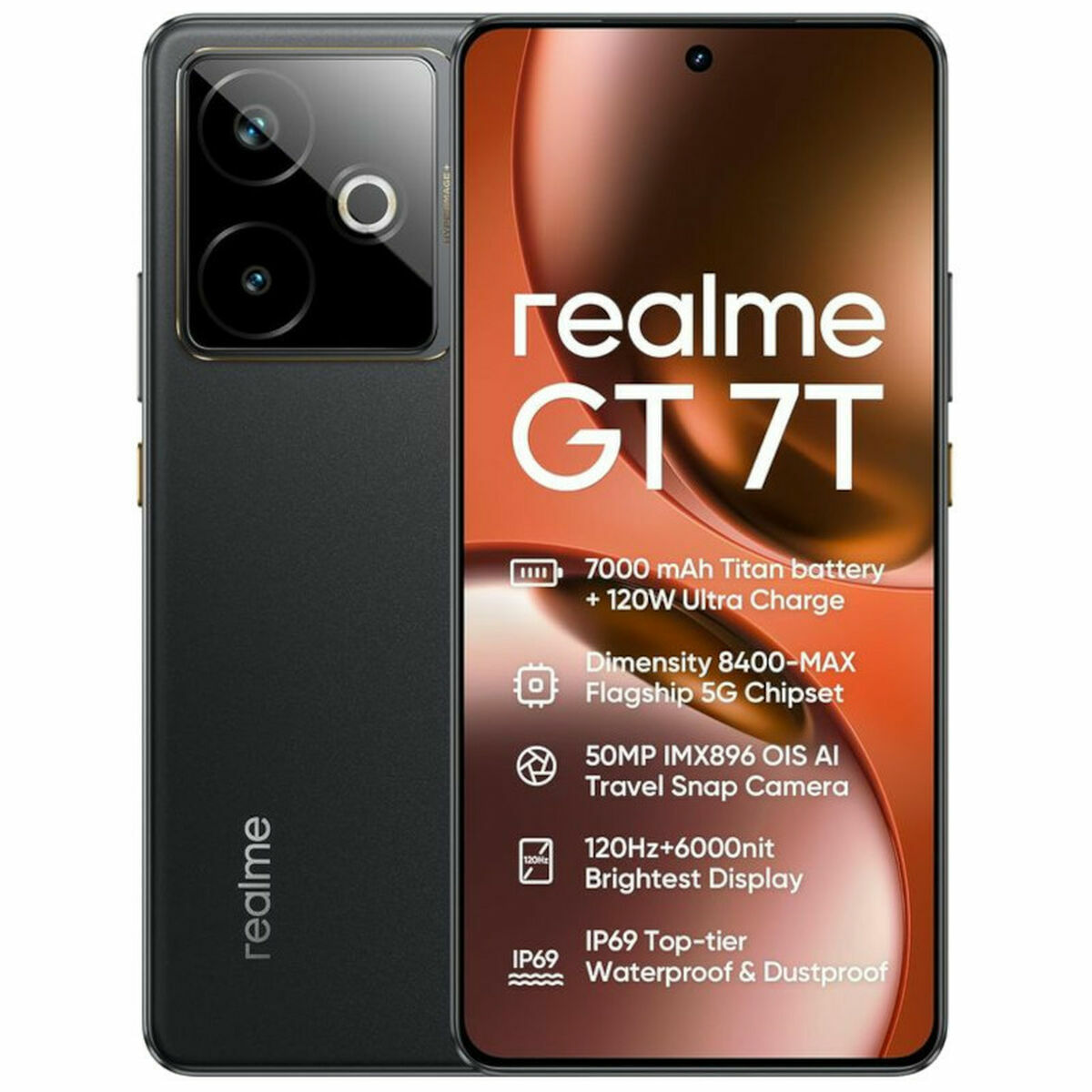 Smartphone Realme 631002003276 6,8" Octa Core 12 GB RAM 512 GB Svart