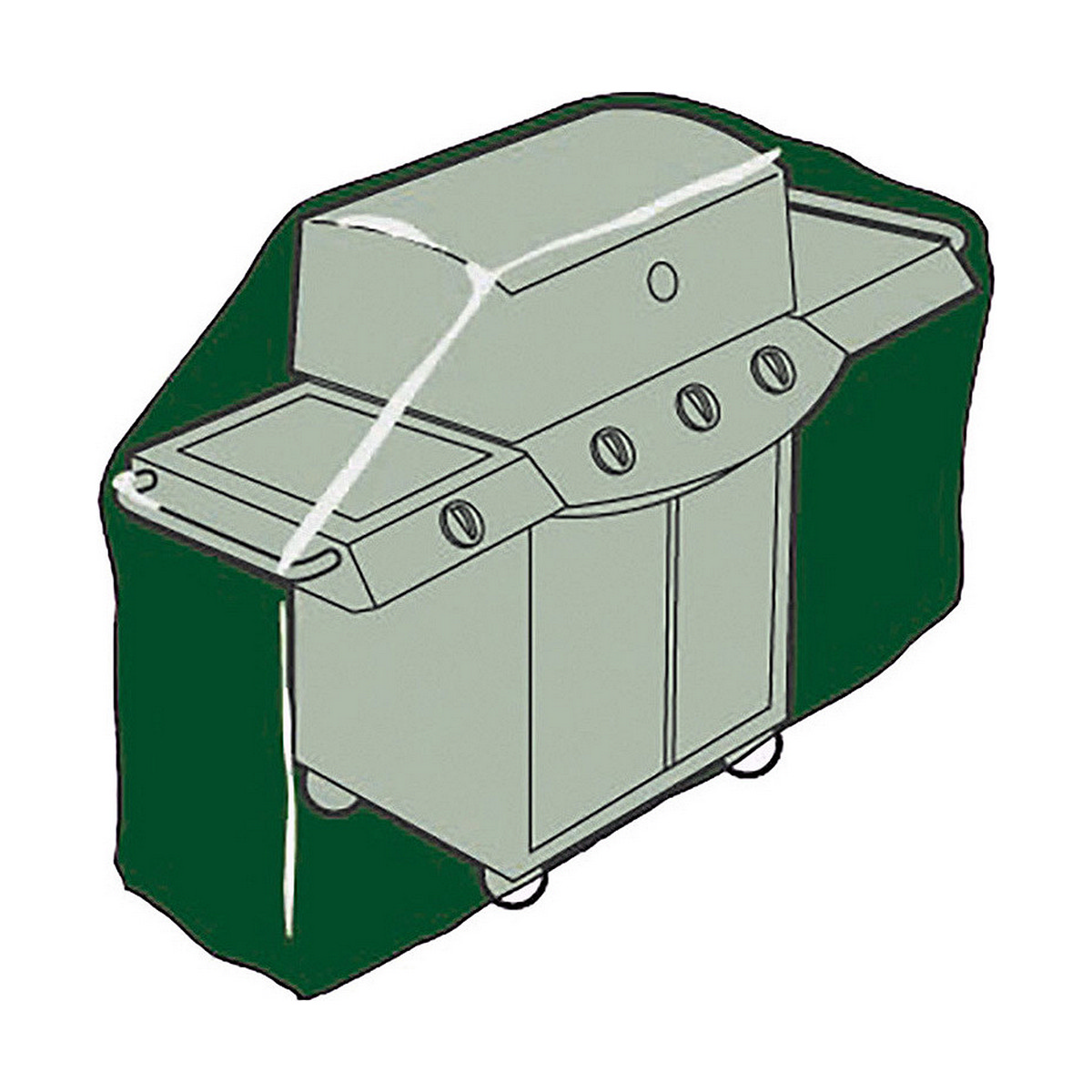 Skyddskåpa för grill Altadex Grön (103 x 58 x 58 cm) - 2