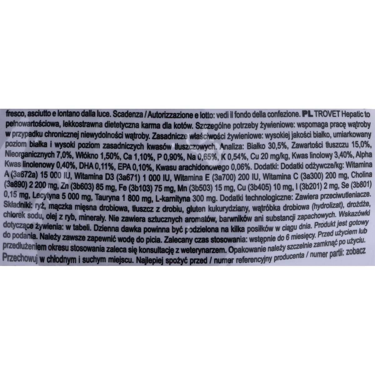 Kattmat Trovet Hepatic HLD Vuxen Kyckling 500 g - 2