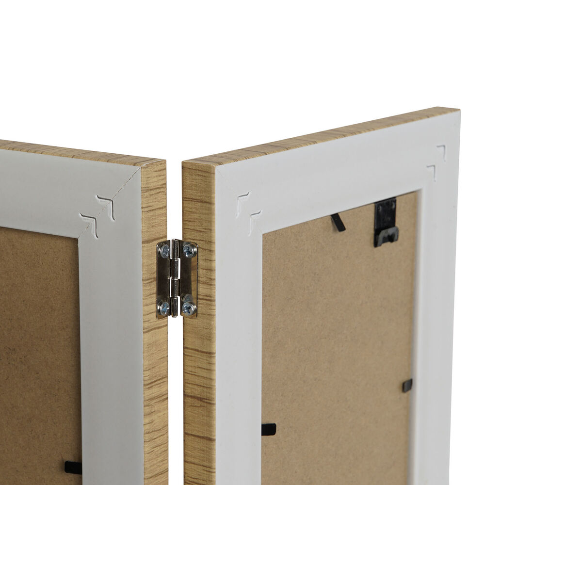 Fotoram Home ESPRIT Brun Beige Naturell Elfenben Glas polystyren Skandinavisk 31 X 2 X 21 cm (4 antal) - 2