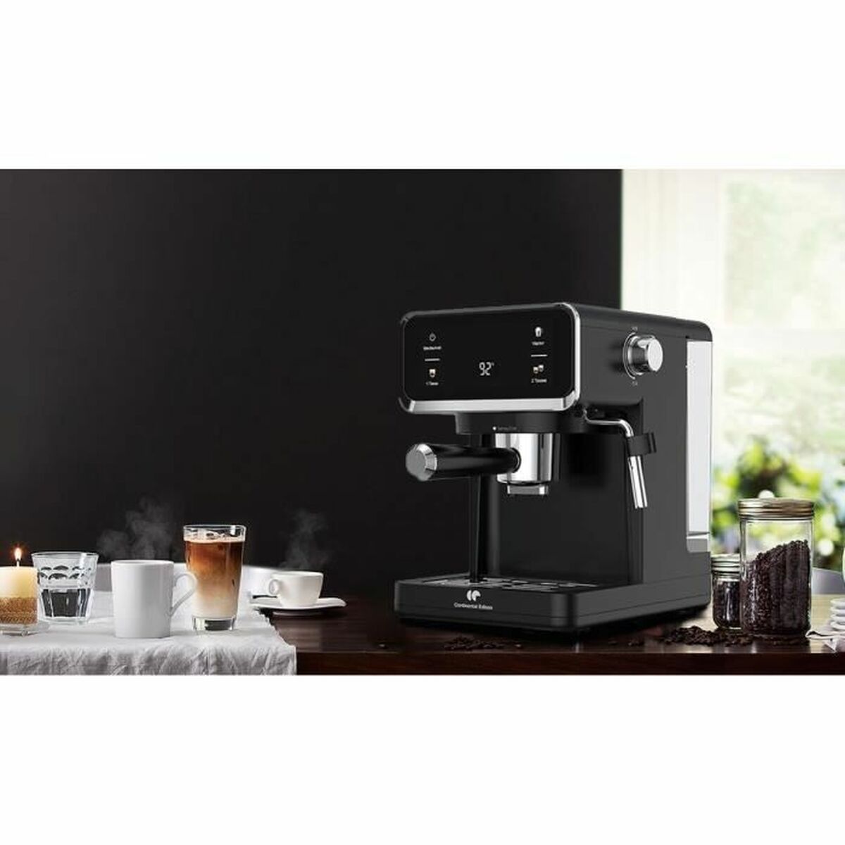 Superautomatisk kaffebryggare Continental Edison CEME19B Svart - 3