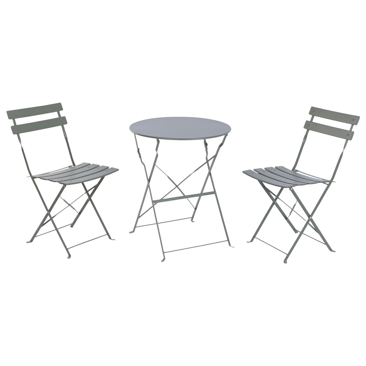 Bordsgrupp med 2 stolar Home ESPRIT Grön 60 x 60 x 71 cm