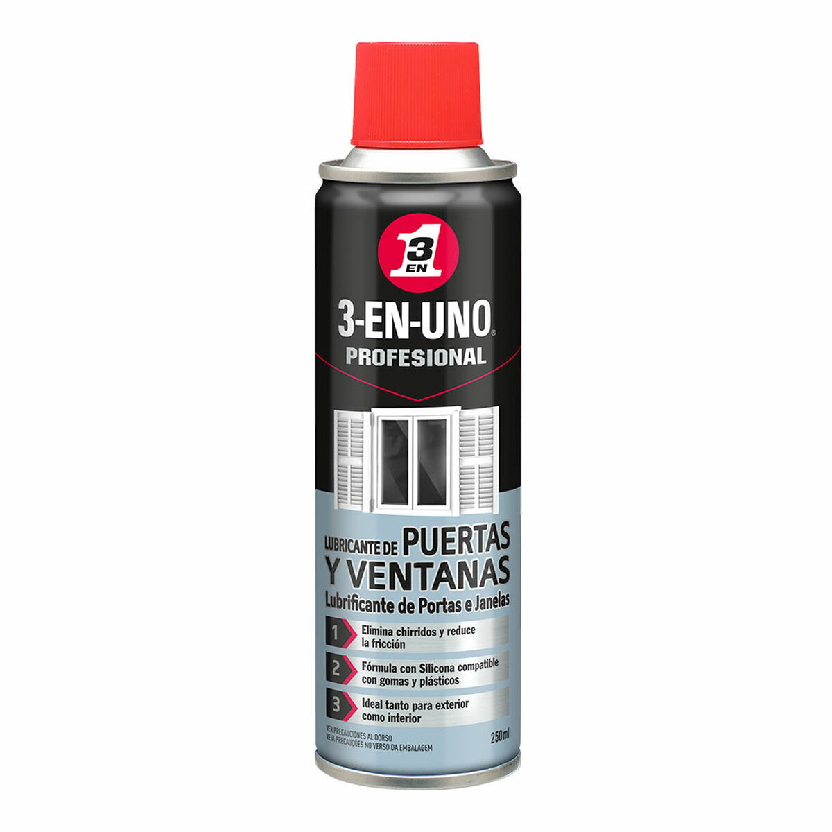 Glidmedel 3-En-Uno 341027 Dörrar Fönster 250 ml
