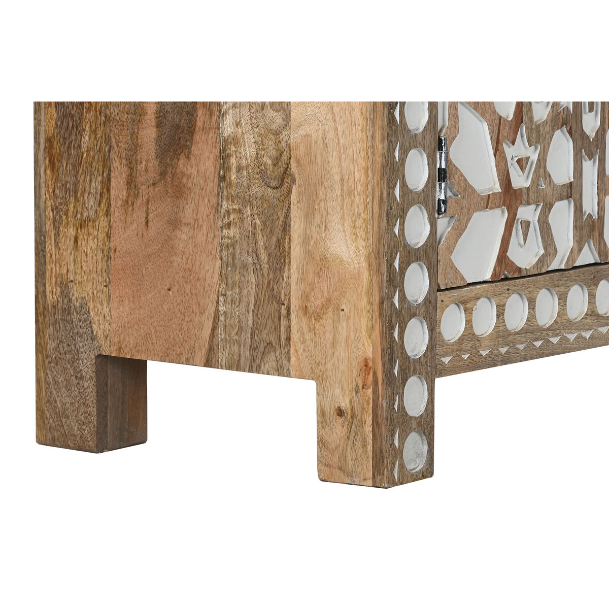 Skänk Home ESPRIT Vit Naturell Mangoträ 165 x 40 x 90 cm - 4