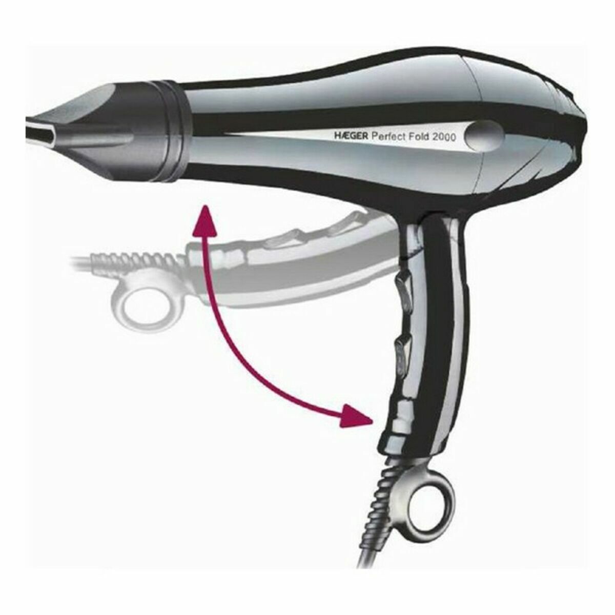 Hårtork Haeger HD-200.012A 2000W Svart 2000 W - 4