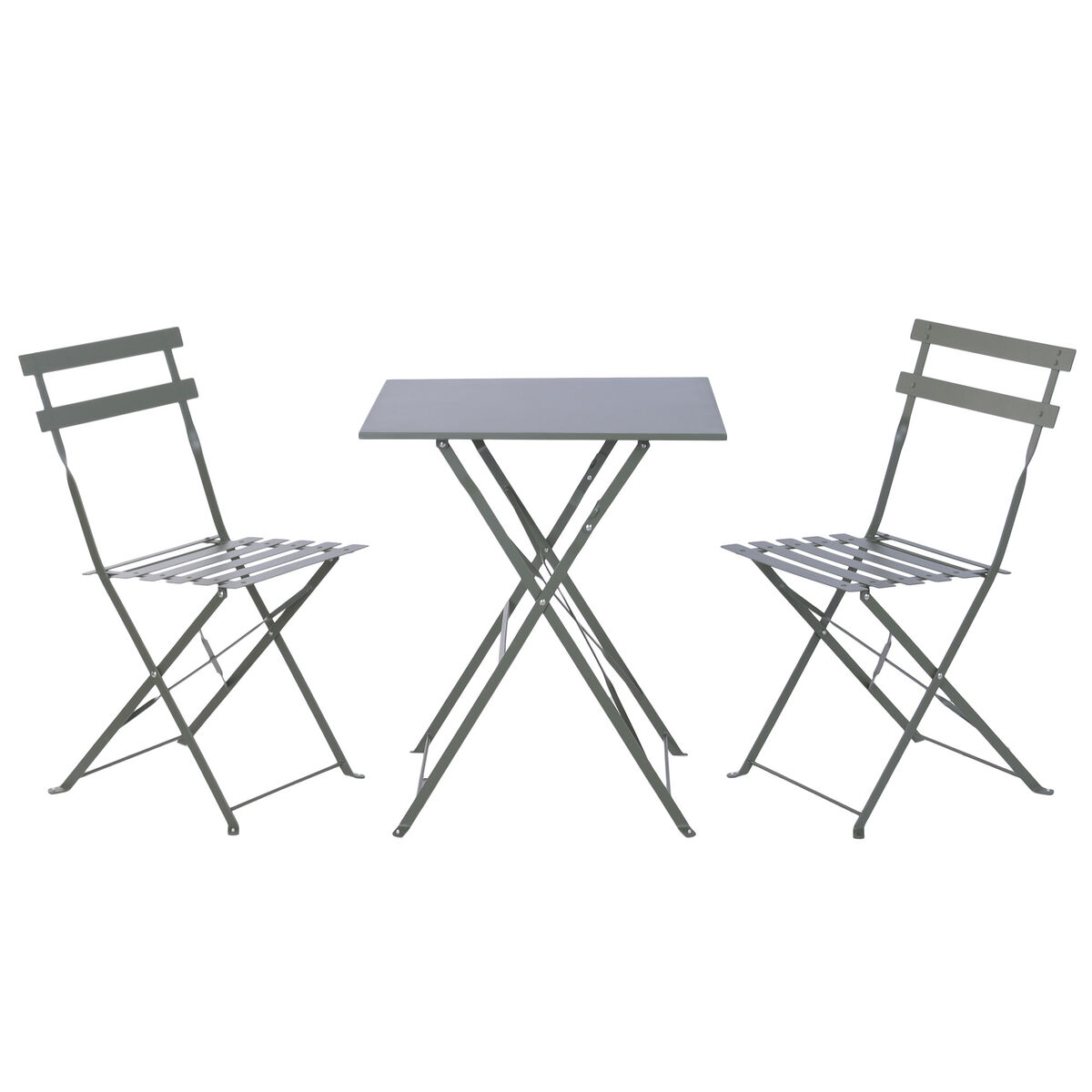 Bordsgrupp med 2 stolar Home ESPRIT Grön 60 x 60 x 71 cm