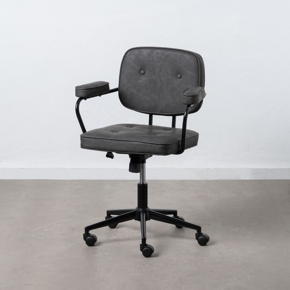 Kontorsstol 56 x 56 x 92 cm Svart - 8
