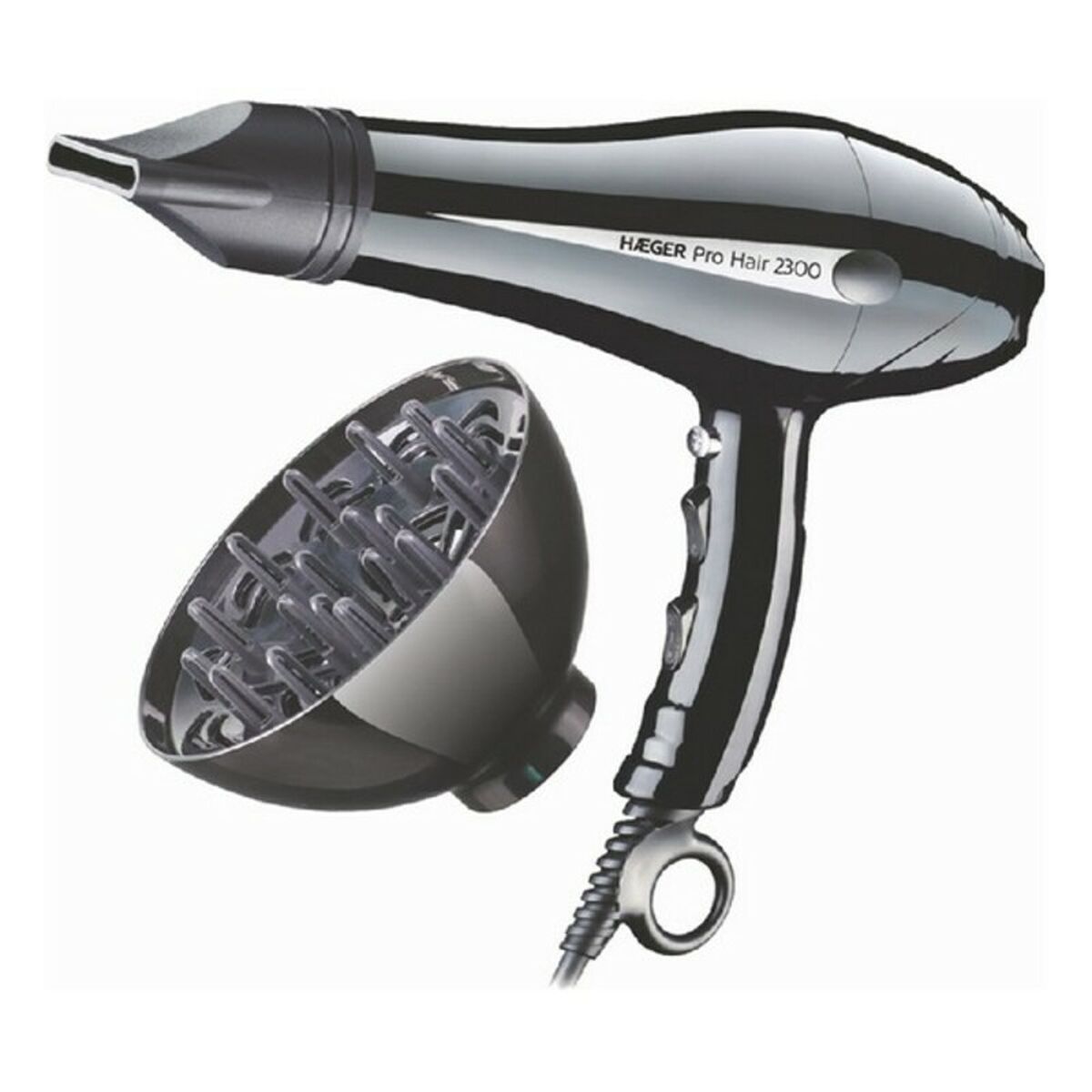 Hårtork Haeger HD-230.011B 2300 W Svart 2300 W - 2