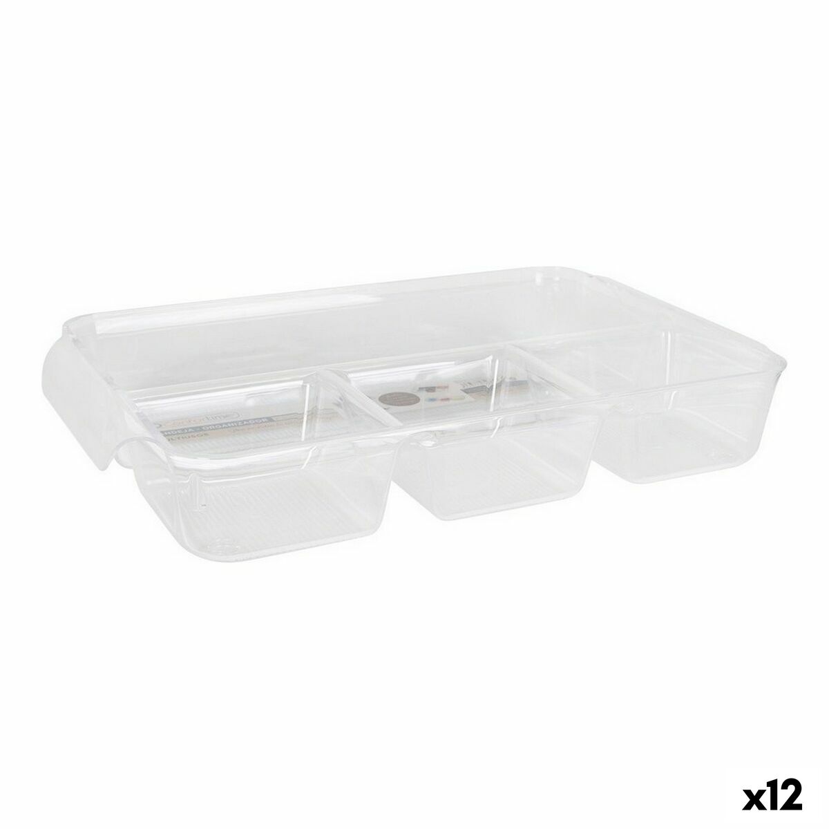 Flerfunktionell förvaring Confortime Transparent 37,5 x 23,5 x 5, cm (12 antal)
