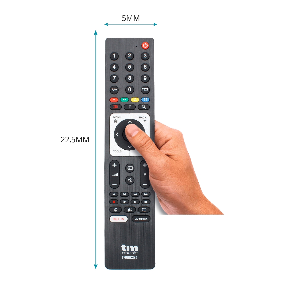 Fjärrkontroll TM Electron TV LED, LCD, GRUNDIG, BEKO Svart - 4