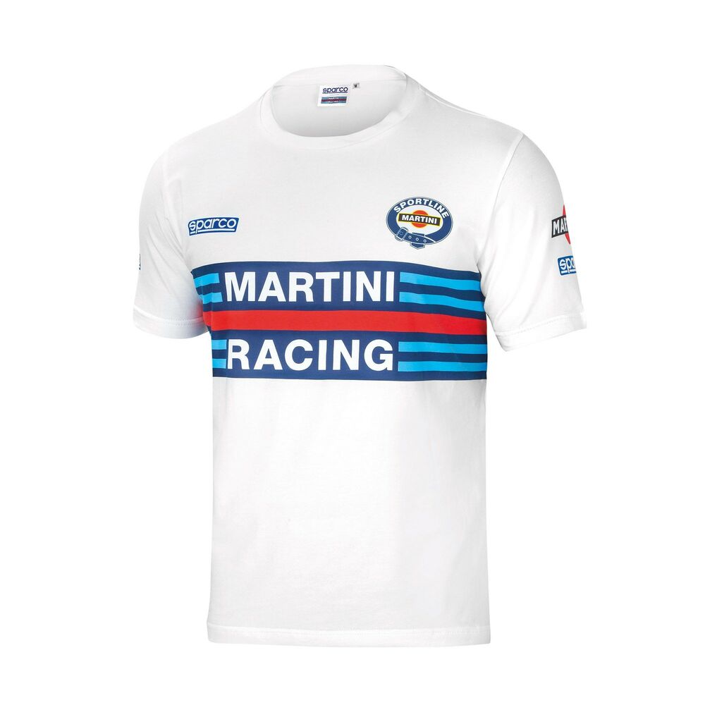 T-shirt med kortärm Sparco MARTINI RACING Storlek L Vit