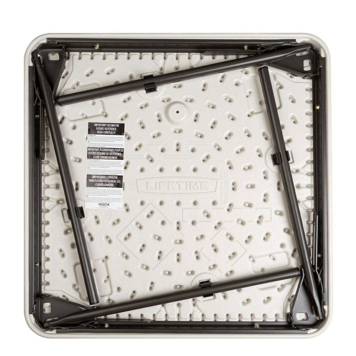 Barnbord Lifetime Vit Hopfällbar 61 x 53,5 x 61 cm Stål Plast - 8