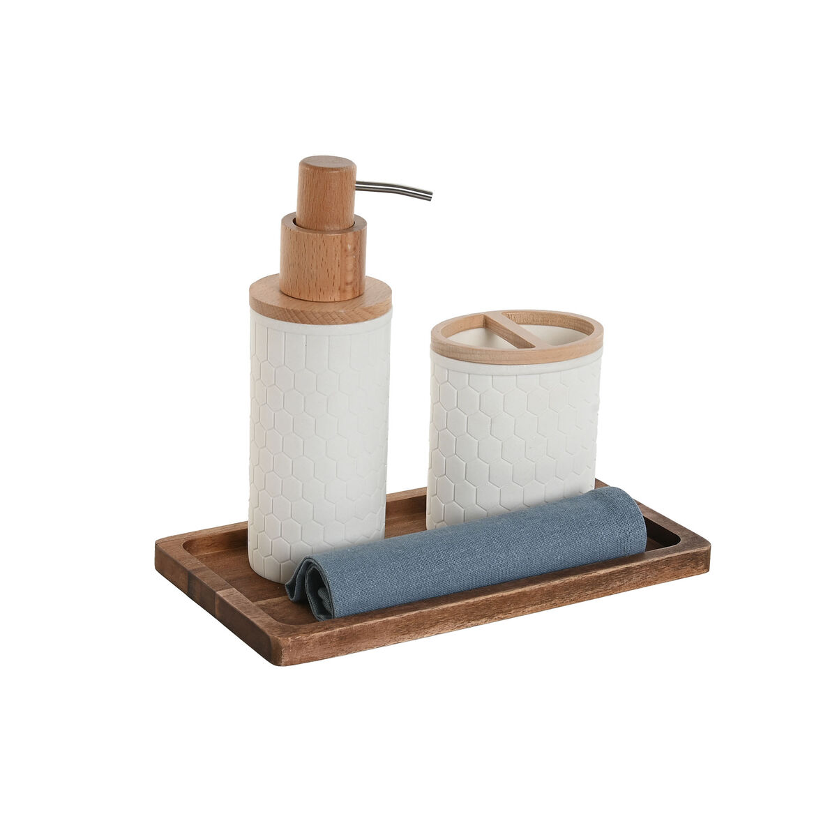 Bricka Home ESPRIT Naturell Akaciaträ 25,5 x 14 x 2 cm - 3