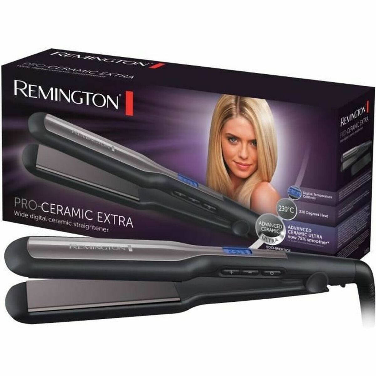 Plattång Remington Pro Ceramic Extra S5525 110 mm Svart