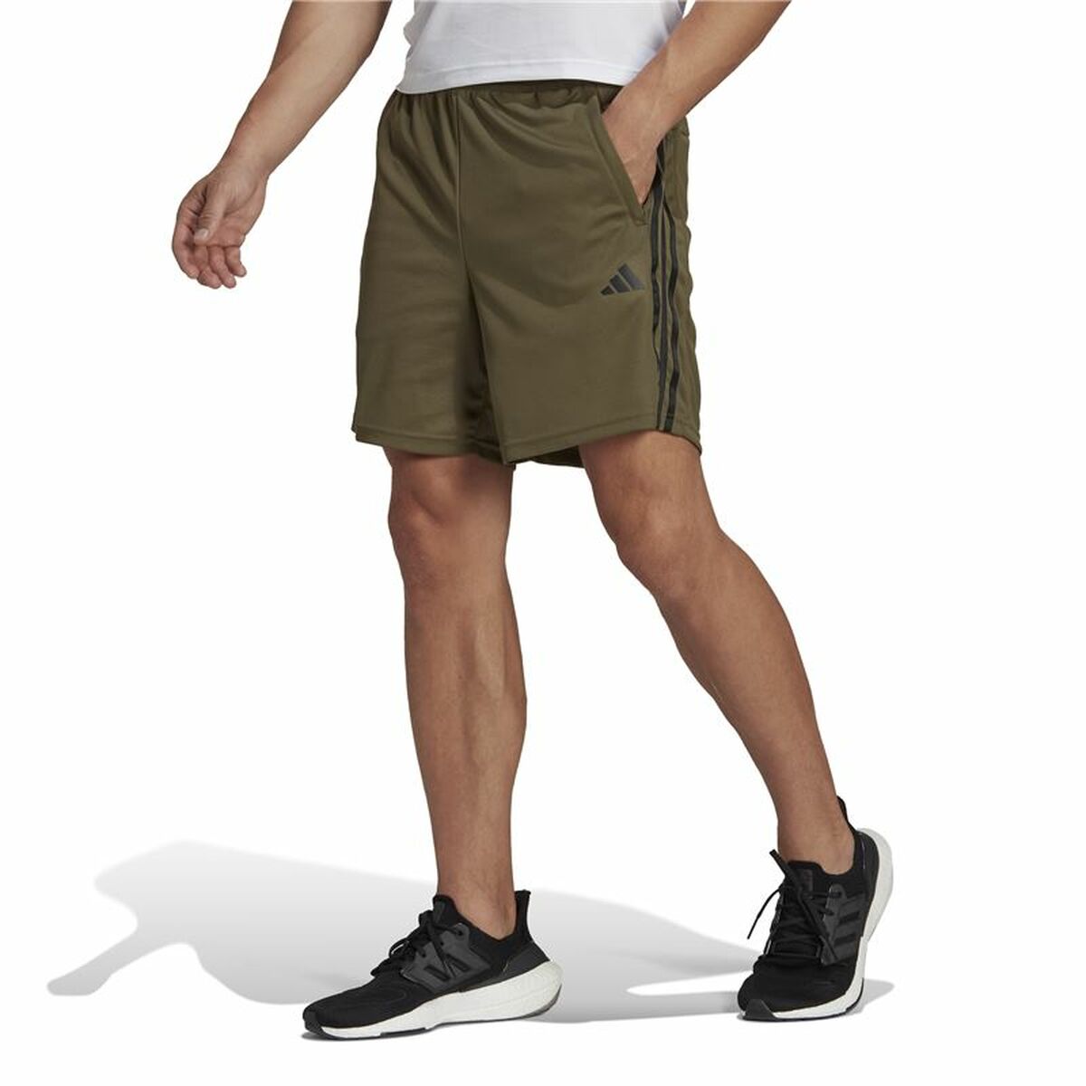 Sportshorts för män Adidas Piqué Oliv - 2