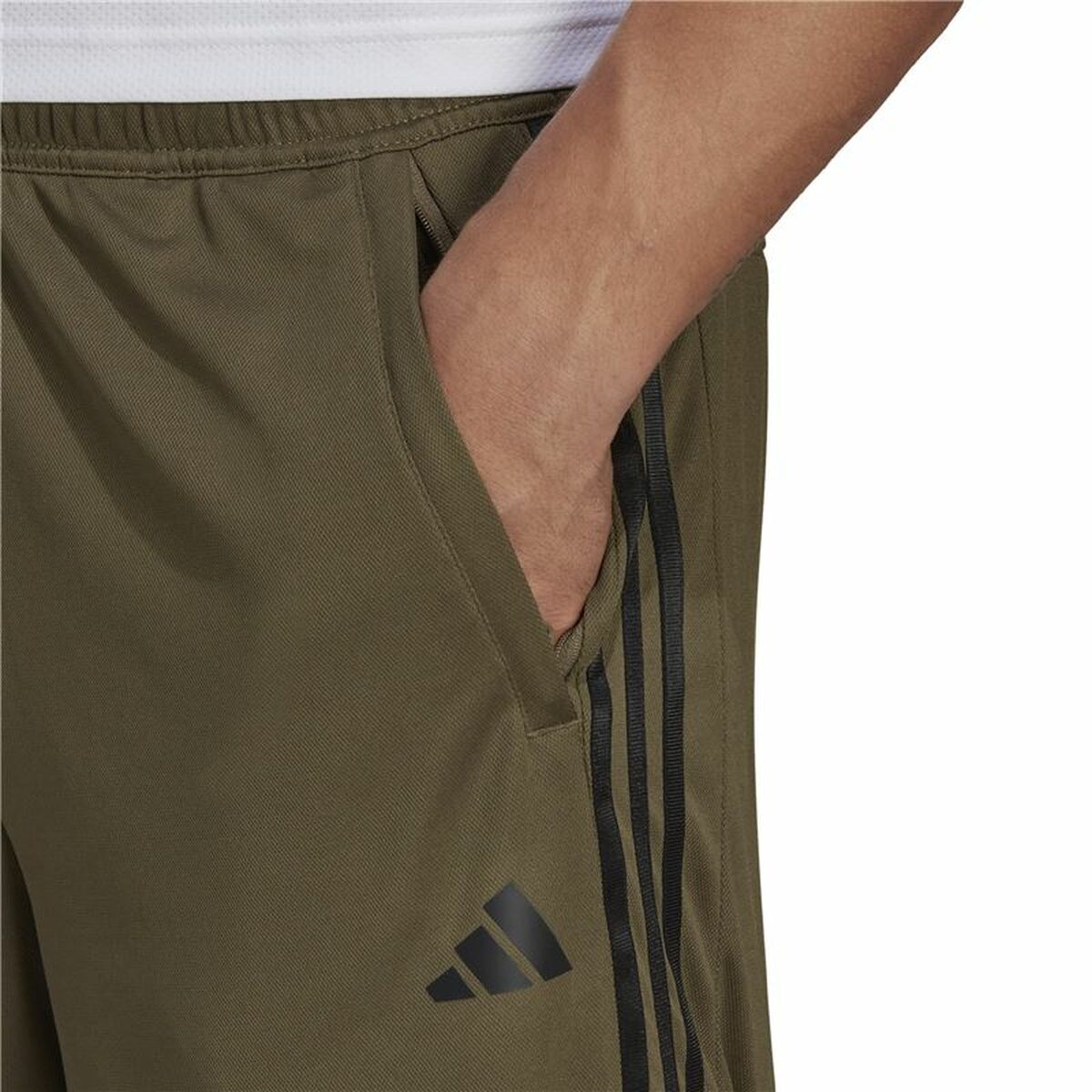 Sportshorts för män Adidas Piqué Oliv - 5
