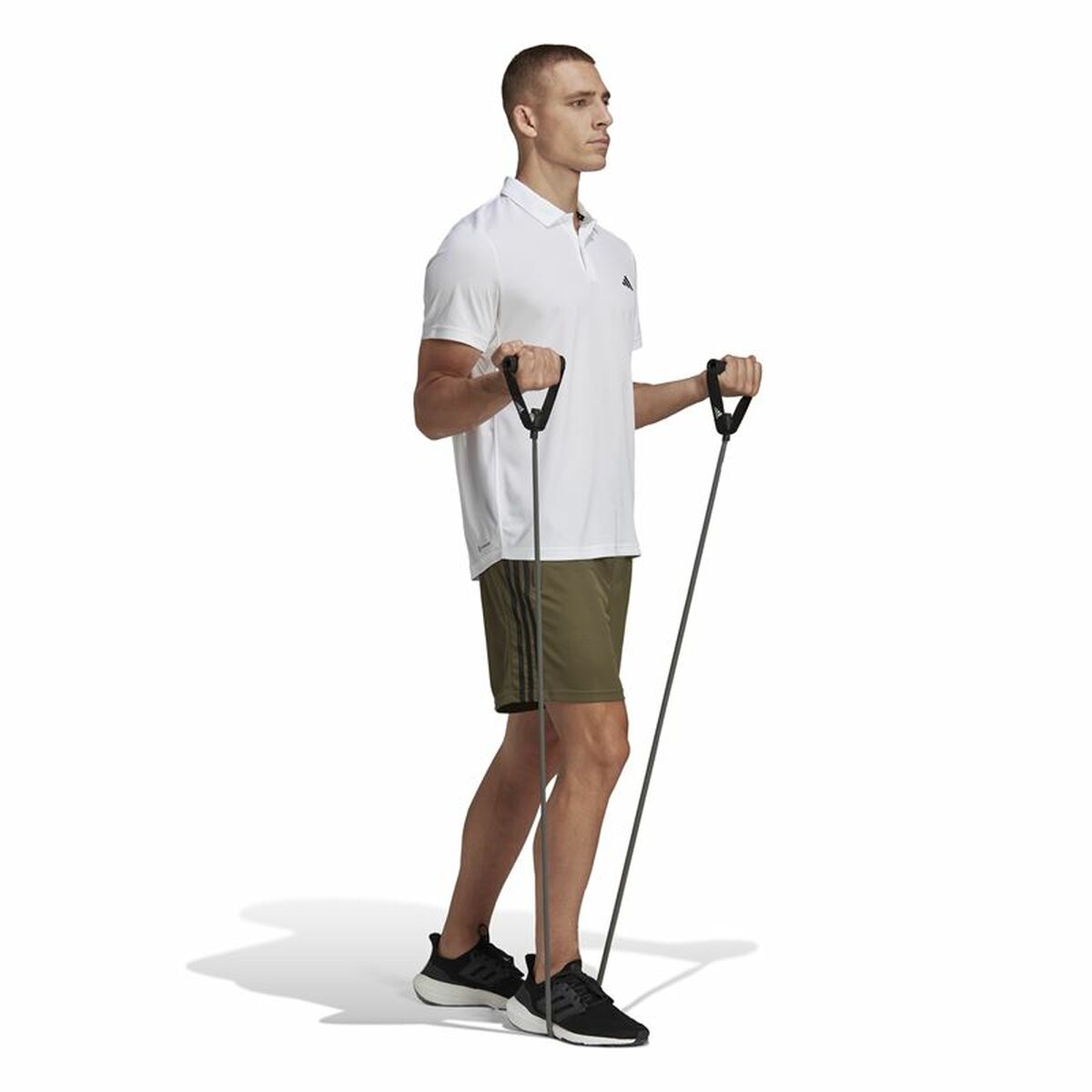 Sportshorts för män Adidas Piqué Oliv - 4