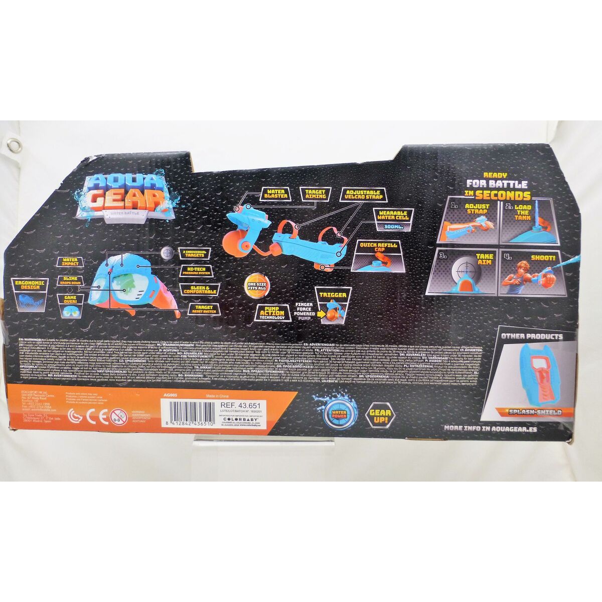 Vattenpistol Eolo AQUA GEAR Blå 250 ml 37,5 x 8,5 x 11 cm (6 antal) - 11