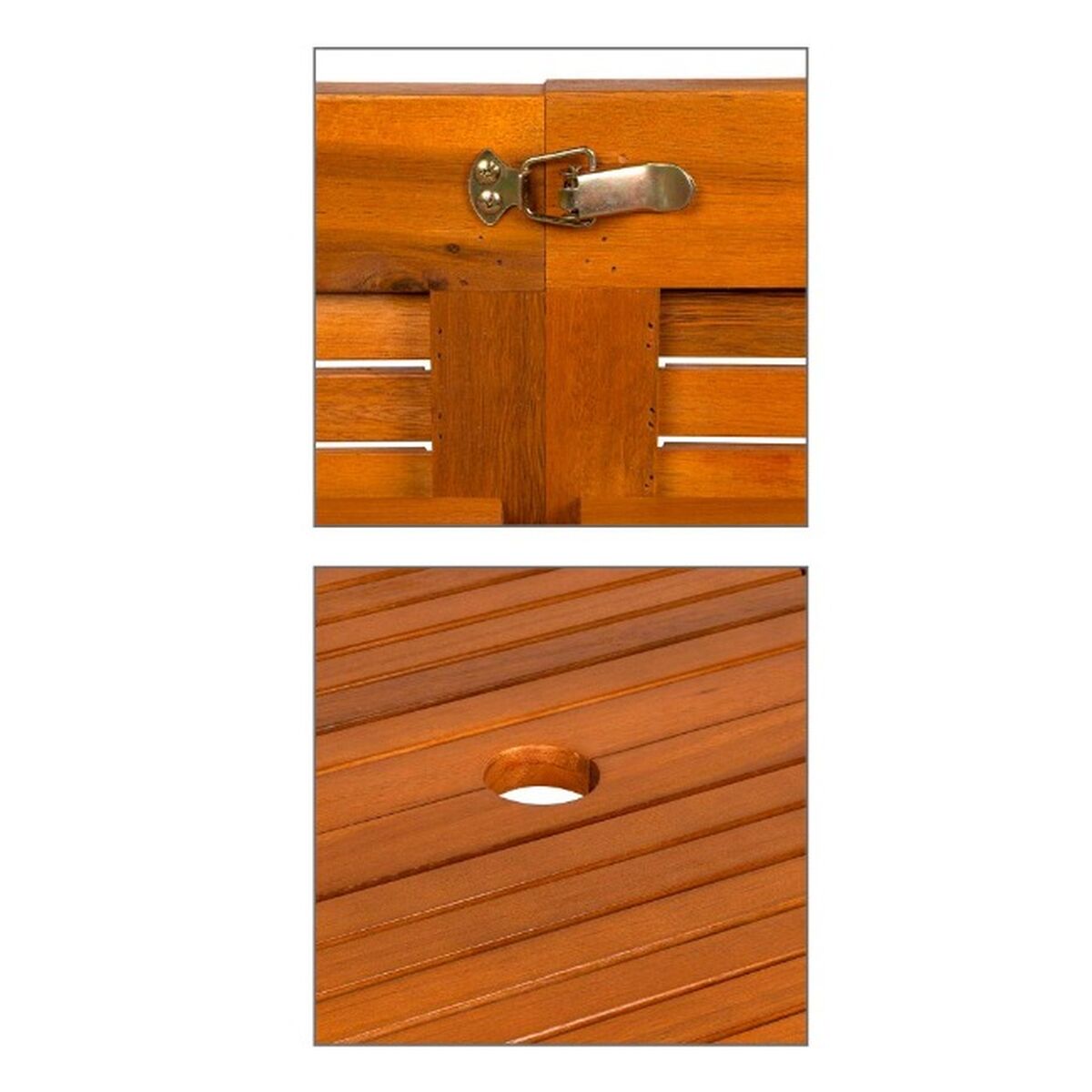 Utfällbart bord Aktive 200 x 74 x 90 cm Akaciaträ - 5