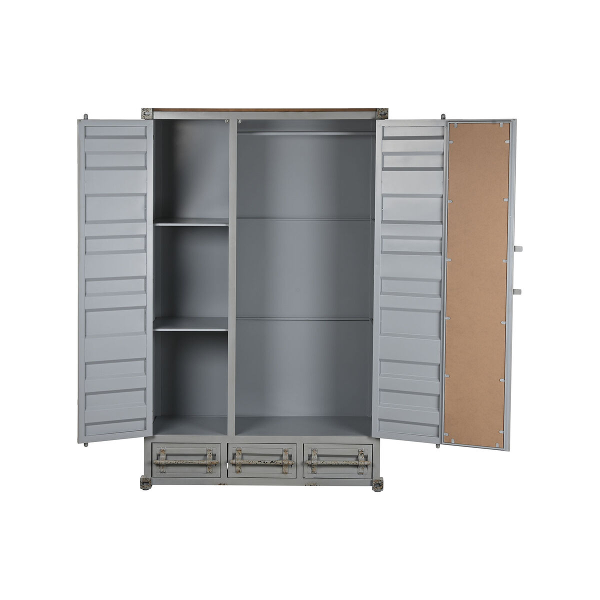 Skåp Home ESPRIT Container Himmelsblå Metall 112 x 46 x 174 cm - 8