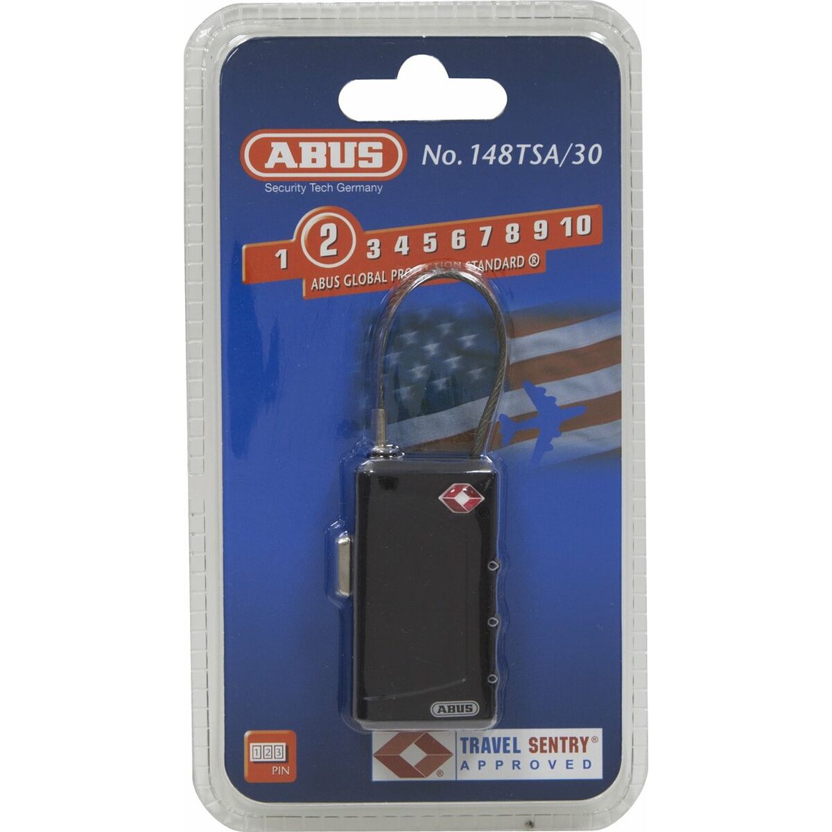 Hänglås med kod ABUS 148TSA/30 Indragbar (3 cm) - 7