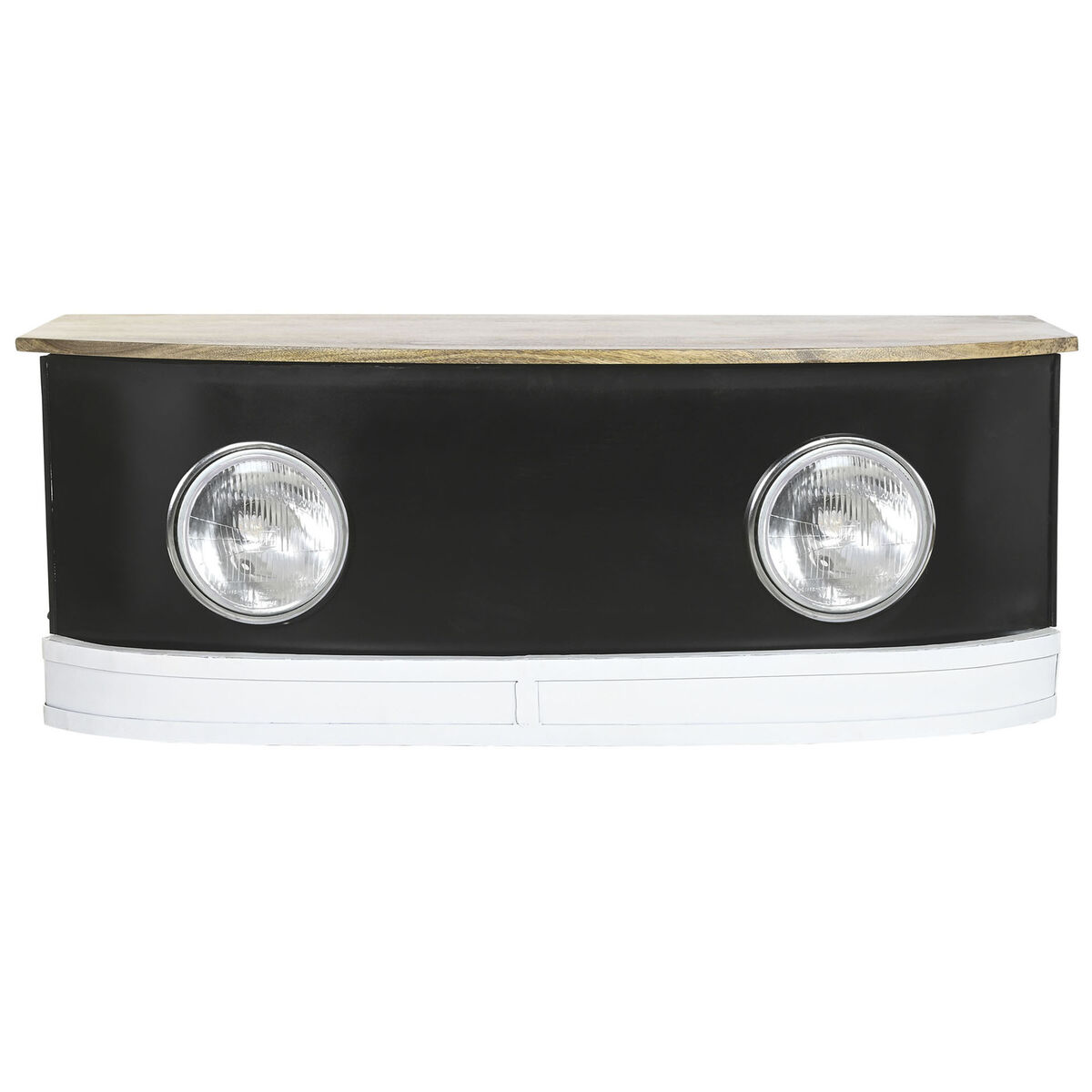 Soffbord DKD Home Decor Svart Järn Mangoträ 120 x 45 x 45 cm - 6