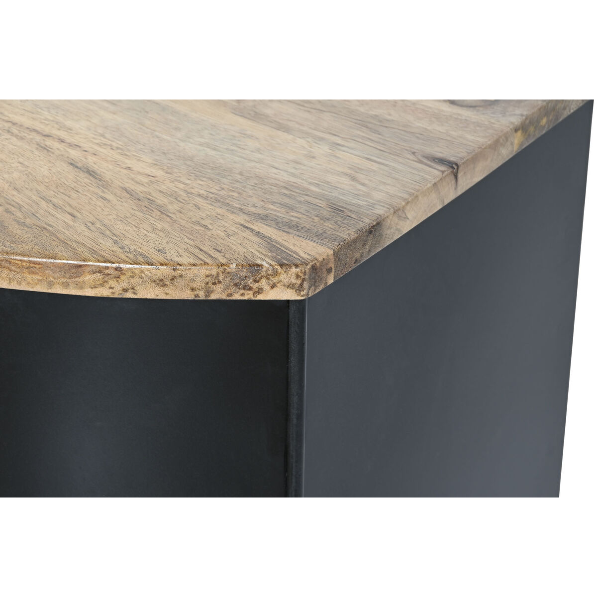 Soffbord DKD Home Decor Svart Järn Mangoträ 120 x 45 x 45 cm - 3