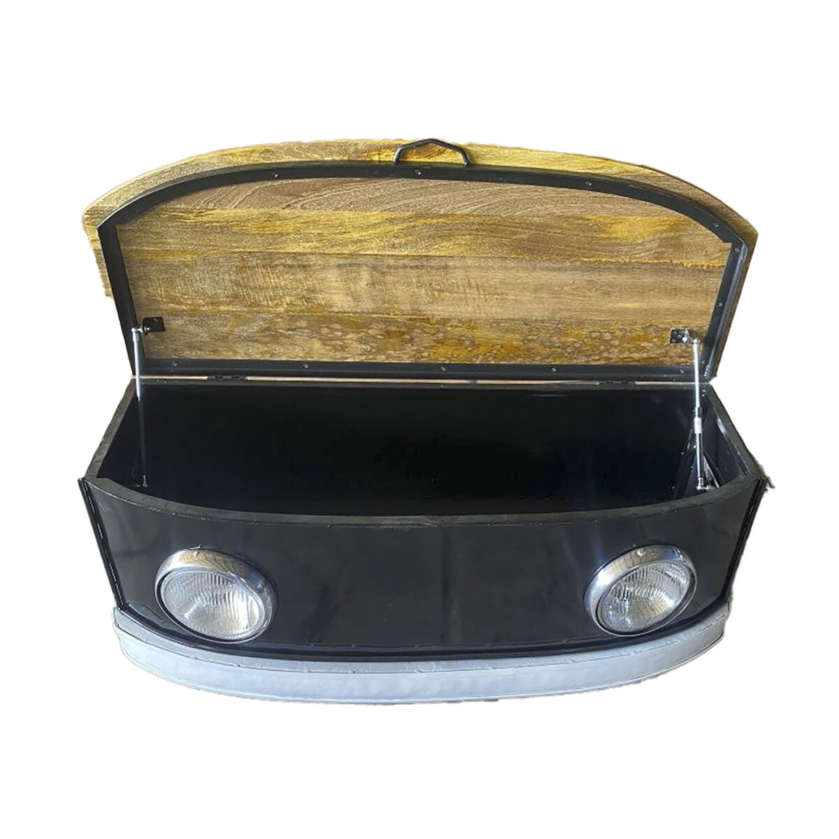 Soffbord DKD Home Decor Svart Järn Mangoträ 120 x 45 x 45 cm - 5